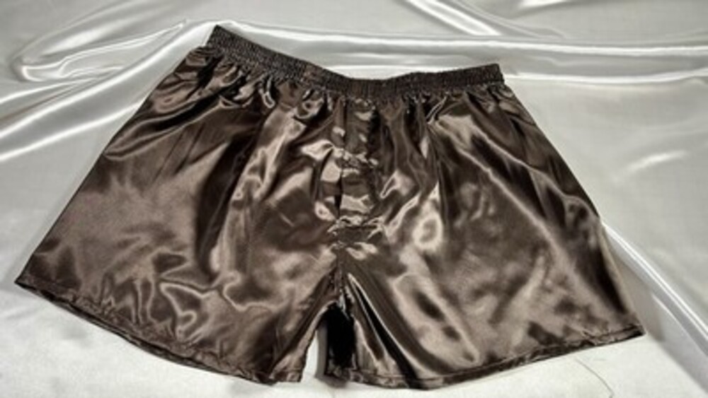 Jupiter Secret Satin Boxers SEXY SHINY COLOR MOCHA, NEW SIZE XXL MENS